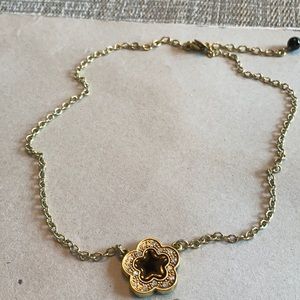 Heidi Daus black onyx clover necklace